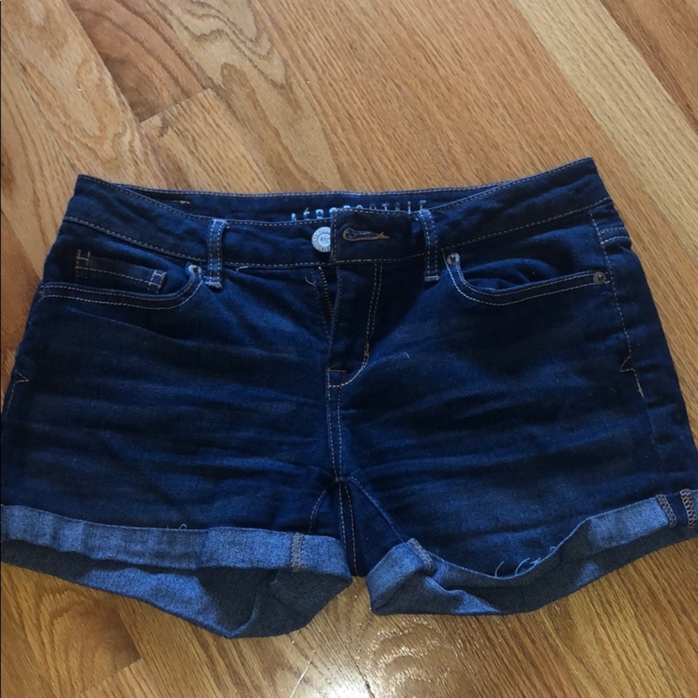 blue denim shorts